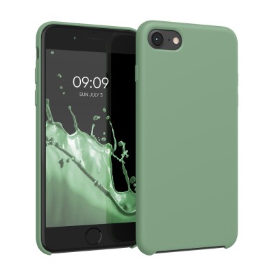 Husa kwmobile pentru Apple iPhone SE 3/iPhone 8/iPhone 7, Silicon, Verde, 40225.243 foto