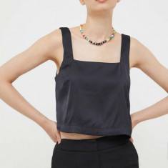 Abercrombie & Fitch top femei, culoarea negru