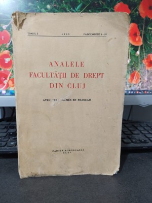 Analele facultatii de drept din Cluj Tomul I Fascicolele 1-19 Cluj 1939 054 foto