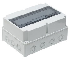 Tablou electric aplicat 14 module IP66 IK06 290x210mm cu usa fumurie din policarbon PC