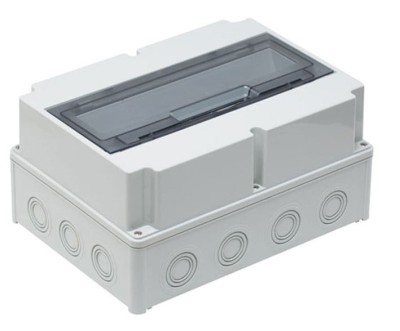 Tablou electric aplicat 14 module IP66 IK06 290x210mm cu usa fumurie din policarbon PC foto