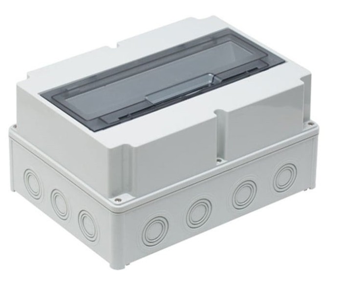 Tablou electric aplicat 14 module IP66 IK06 290x210mm cu usa fumurie din policarbon PC