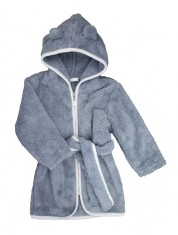 Halat de baie cu fermoar pentru copii Nicol Gri Marimea 98-104