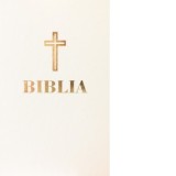 Biblia. Editie omagiala 100 de ani de la Marea Unire - coperta alba in piele ecologica, aurita - Aprobarea Sfantului Sinod