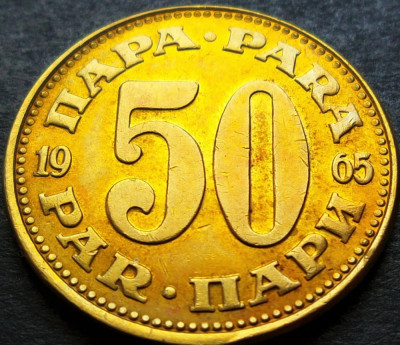 Moneda 50 PARA - RSF YUGOSLAVIA, anul 1965 *cod 2069 C foto
