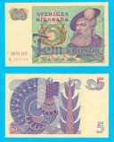 Suedia (p#51) 5 Kronor 1970 UNC &#039;Gustaf Vasa&#039; serie: K 393719