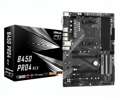 PLACA de BAZA Asrock &amp;quot;B450 PRO4 R2.0&amp;quot;, skt AM4, ATX, AMD B450, 4 x DDR4, max. 128 GB, 6 x SATA, 2 x M.2, 7.1, &amp;quot;B450 PRO4 R2.0&amp;quot; foto