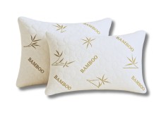 Set 2 Perne 50x70 Somnart Belina Bamboo, microfibra, lavabile la masina, vidat Relax KipRoom