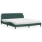 vidaXL Pat cu saltea, Dover, verde &icirc;nchis, 180x200 cm, catifea 3208454