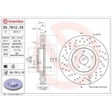 Set disc frana Subaru Impreza Estate (Gg) 10.00-12.08, Impreza Liftback (Gr Gh G3) 03.07-05.14, Impreza Saloon (Gd) 09.99-06.09, Impreza Saloon (Ge G, BREMBO