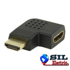 Adaptor HDMI cotit HDMI tata - HDMI mama negru, Valueline foto