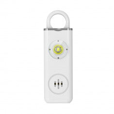 Alarma Personala de Panica Tip Breloc, BYNOVIS®, 130 dB, Lanterna, USB Type-C