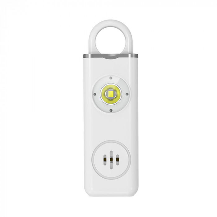 Alarma Personala de Panica Tip Breloc, BYNOVIS&reg;, 130 dB, Lanterna, USB Type-C