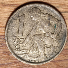 Cehoslovacia - moneda de colectie istorica - 1 koruna 1976 - foarte frumoasa !