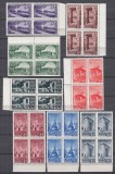 Timbre Romania 1940 Straja Tarii, Seria Completa, Bloc de 4, Vederi, Neuzate (MNH)