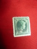 Serie 1 valoare 1 1/4Fr verde Luxemburg 1931 Printesa Charlotte supratipar Offic, Nestampilat