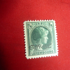 Serie 1 valoare 1 1/4Fr verde Luxemburg 1931 Printesa Charlotte supratipar Offic