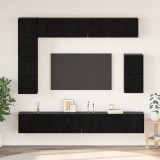 vidaXL Set comodă TV cu raft Altele cu depozitare 8 pcs Stejar Negru