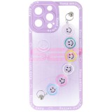 Husa iPhone 13 Pro Max Mov TPU Smiley Chain