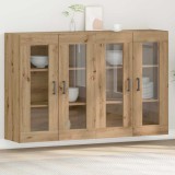VidaXL Dulapuri suspendate , 2 buc, Stejar artizanal, 69,5 x 34 x 90 cm, din lemn