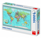 Puzzle - Harta politica a lumii - 1000 piese, Dino