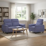 Cumpara ieftin Set de canapea 2 pcs Albastru Jeans Tesatura