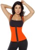 Corset Modelator Neopren Reversibil Q538-19, Vesta Dama, Portocaliu, Diverse Marimi: S, M, L, XL, Talie, Bust, Fermoar