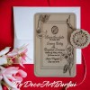 Invitație Nuntă Lemn Albasia Rustic Vintage Personalizată, Design Unic, Decor Nuntă