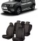 Set huse scaune compatibile Dacia Duster 2010-2017 Piele + Textil (Compatibile cu sistem AIRBAG)