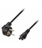 Cablu de alimentare Schuko unghi 90 grade tata - IEC-320-C5 2m cupru
