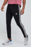 Adidas pantaloni de antrenament Essentials culoarea negru, cu imprimeu IC0044