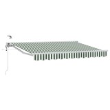 vidaXL Cort electric retractabil Verde și alb 3 x 2 m 3421274
