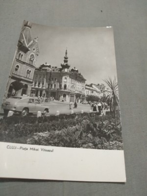 CARTE POSTALA CLUJ PIATA MIHAI VITEAZU CIRCULATA foto