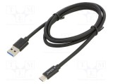 Cablu USB 3.0/3.1 A la C 1m negru 5Gbps SAVIO