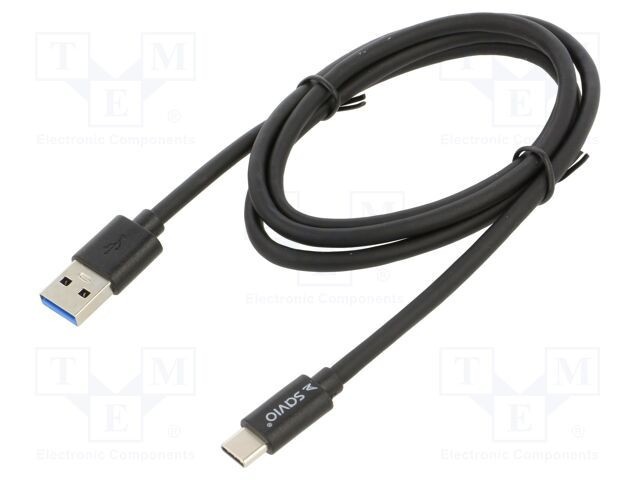 Cablu USB 3.0/3.1 A la C 1m negru 5Gbps SAVIO