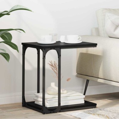 vidaXL Masă laterală Stejar negru 50 x 35 x 52 cm Lemn compozit 881182 foto