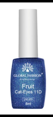Ojă semipermanentă ochi de pisică Fruit 11D 8ml, 07 foto