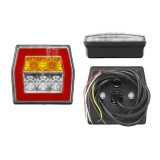 Lampa auto BestAutoVest pentru remorca cu LED, universala Dreapta/Stanga 12/24V , 95x90x45mm, Alb/ Galben , 1 buc., Rapid