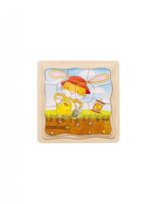 Puzzle stratificat Gradina iepurasilor foto