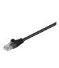 Cablu pach retea CAT5e UTP 2x RJ45 1m negru CCA neecranat Goobay
