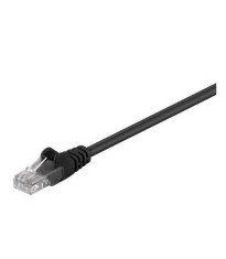Cablu pach retea CAT5e UTP 2x RJ45 2m negru CCA neecranat Goobay