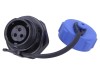 Conector Mama WEIPU SP11 IP68, 3 Pini, 5A, cu Capac Protectie, Montare Panou
