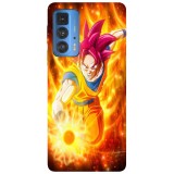 Husa compatibila cu Motorola G20 model Super Saiyan God Goku, Silicon, TPU, Viceversa, Transparent, Carcasa