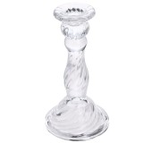 Suport Pufo de lumanare din sticla- Accesoriu Decorativ Elegant pentru Masa Festiva, Nunta sau Evenimente Speciale