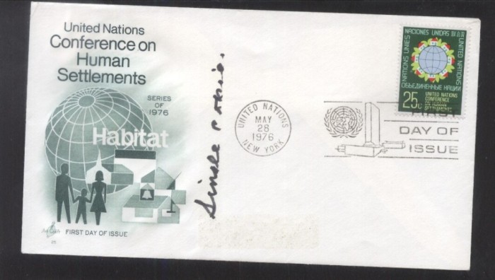 UN New York 1976 Habitat Mi.298 FDC UN.219
