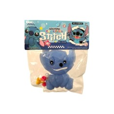 Jucărie antistres Stitch, albastră, 10 cm, moale și cauciucată