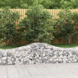 vidaXL Coșuri Gabion Arcuite, 40 buc, 200x50x60cm, Fier Galvanizat, Argintiu - Barieră Gradină, Stabilă &amp; Durabilă
