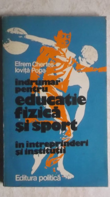 Efrem Chertes, Iovita Popa - Indrumar pentru educatie fizica si sport foto