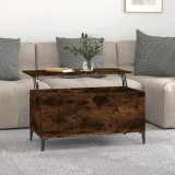 VidaXL Măsuță de cafea, stejar fumuriu, 90x44,5x45 cm, lemn compozit