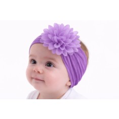 Bentita lila lata cu floare aplicata